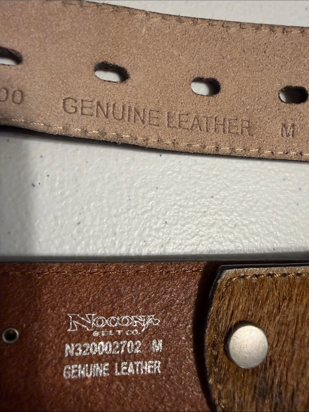 2 Ladies Brown Studded Western Leather Belts with Decorative Buckles. Like New. - Picture 2 of 5